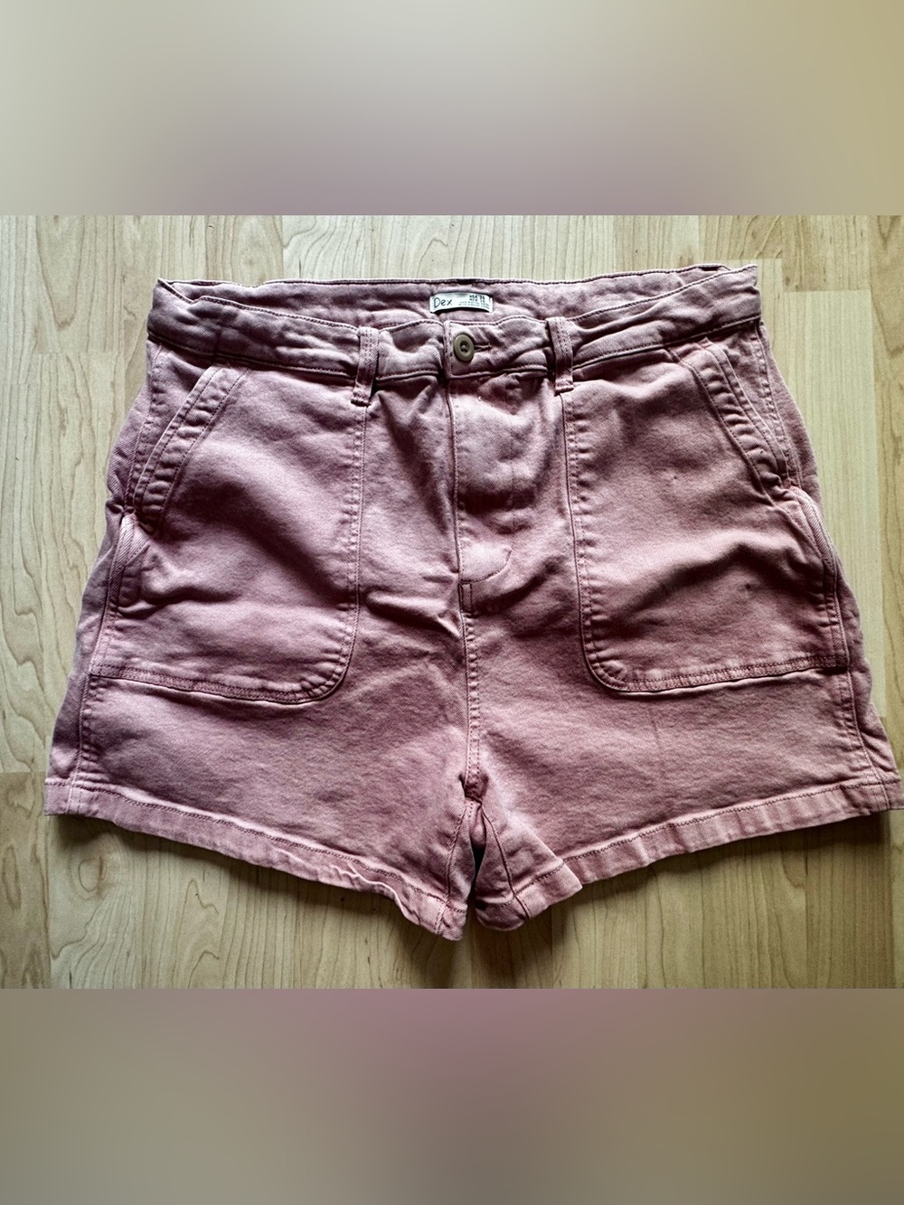 Dex High-Waist Blush Pink Utility Shorts
